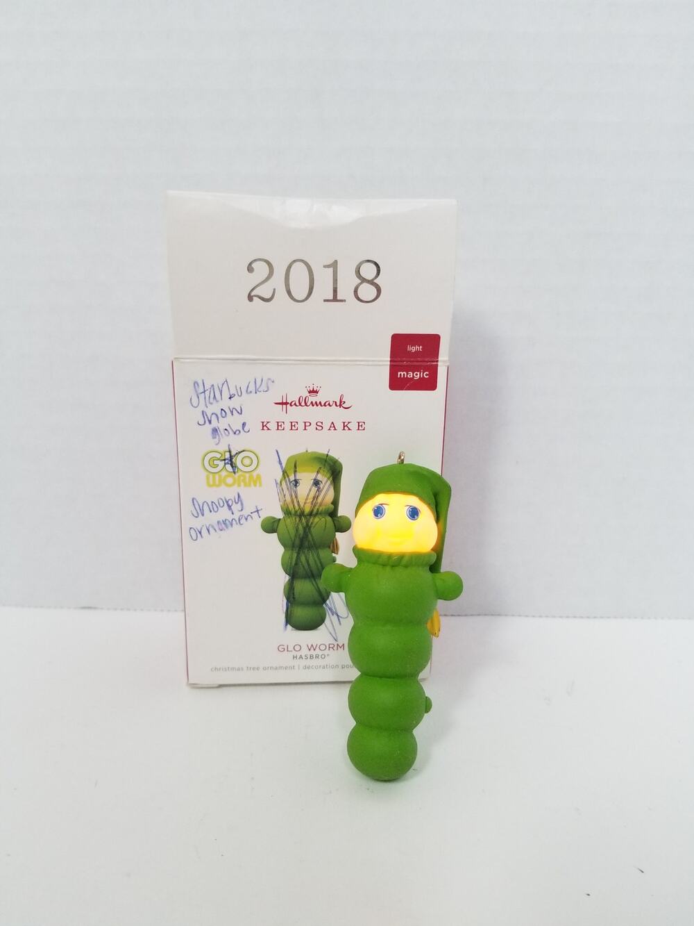 Hallmark Keepsake - 2018 Hasbro Glo Worm Magic Ornament - Lights Up